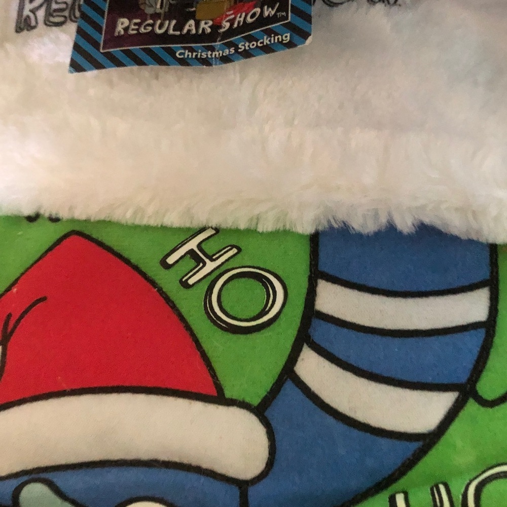 Regular Show Christmas Stocking - Blue, Green & Red Holiday Design